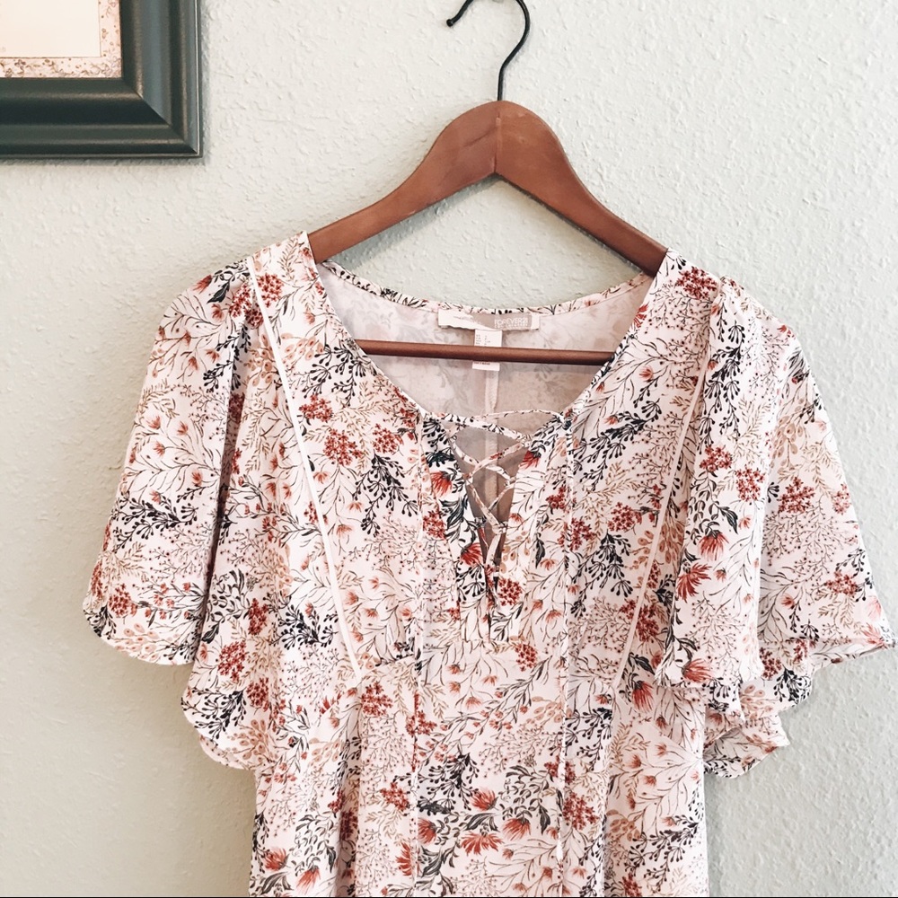 Forever 21 Sz S Floral Dress Summer BOHO Maxi